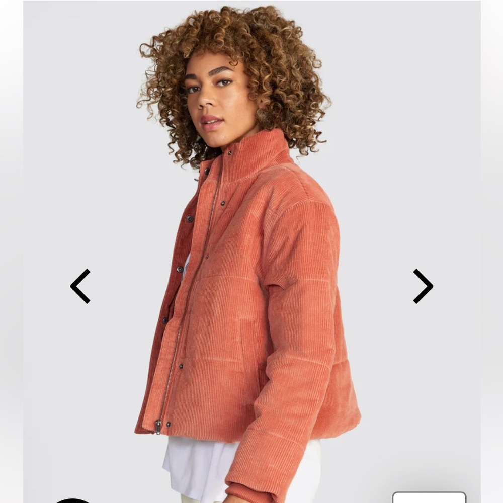 RVCA Women's Corduroy Jacket in Rust - Picture 9 of 11